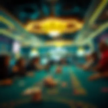 Gaming Table Excitement A vibrant atmosphere of excitement at a gaming table