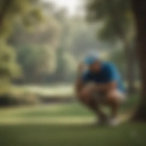 A golfer contemplating the odds at the US Masters