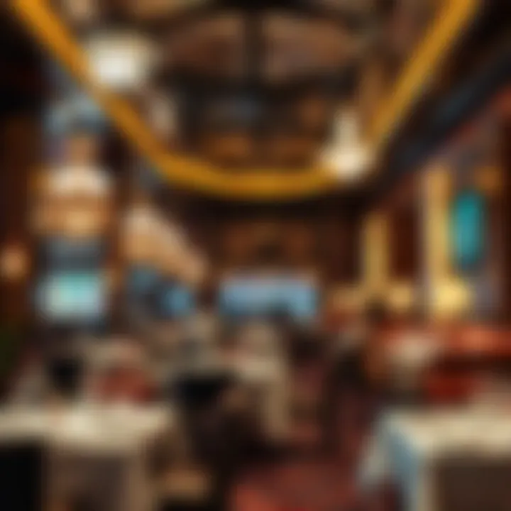 Exquisite Dining Experience Luxurious dining area with elegant decor and fine dining options