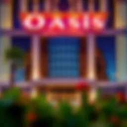 Exterior view of the Oasis Hotel and Casino showcasing its luxurious facade