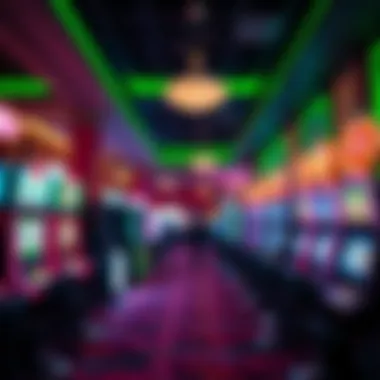 Exciting Gaming Floor at Oasis Hotel and Casino Vibrant gaming floor filled with modern slot machines and lively atmosphere