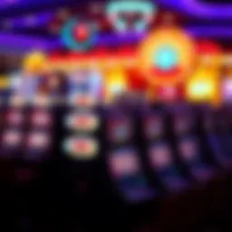 Colorful slot machine display