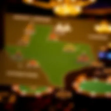 Key Venues of the Texas Poker Tour A detailed map highlighting major venues of the Texas Poker Tour