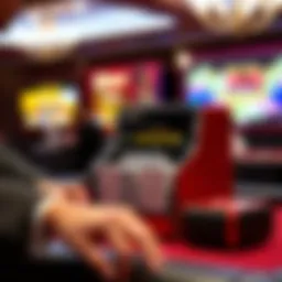 High-quality automatic card shuffler in action