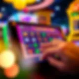 Vibrant online scratch-off interface on a digital device