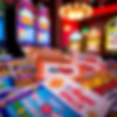 A variety of online scratch-off tickets displayed