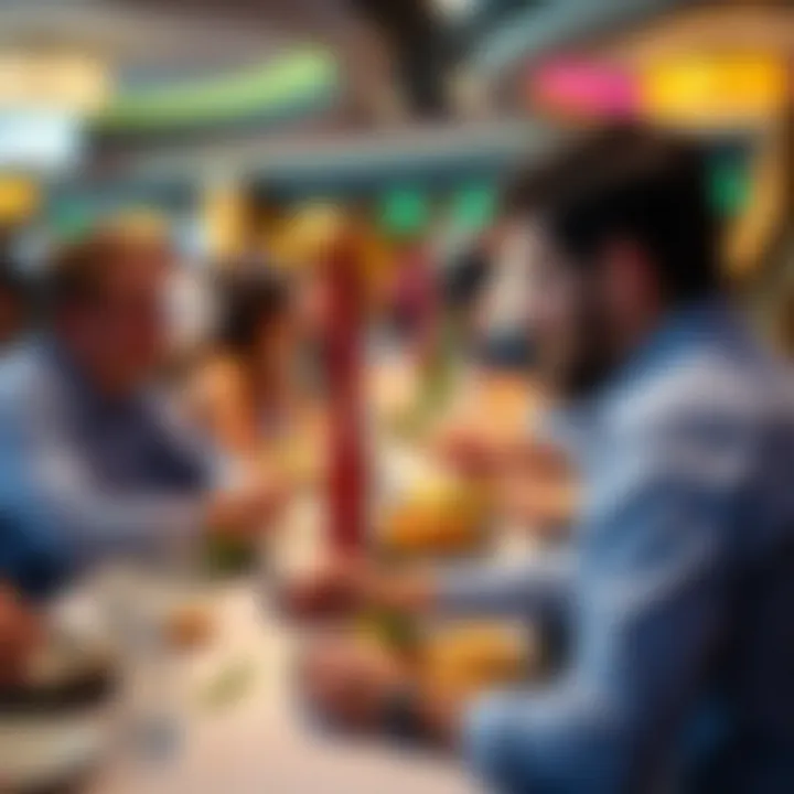 Diverse Dining Experience Guests enjoying diverse dining options available at the casino