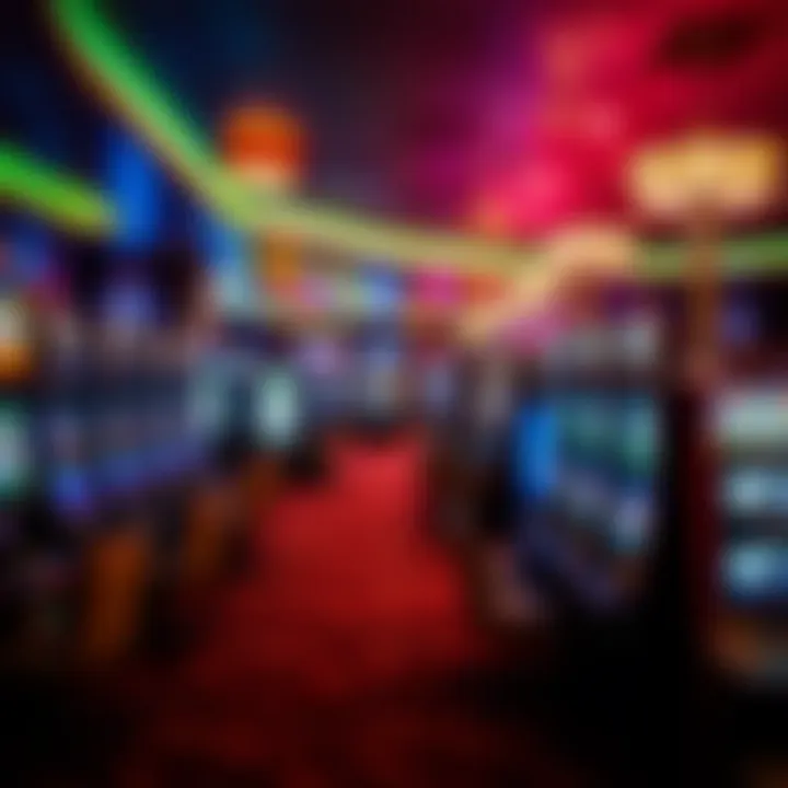 Inside the Gaming Floor A vibrant gaming floor filled with various slot machines and gaming tables