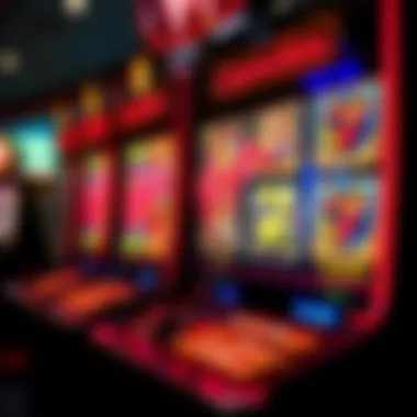 Engaging Slot Machine Graphics Exciting slot machine graphics representing online gambling