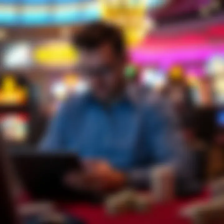 Researching Casino Gaming Options Online A person studying casino gaming options online