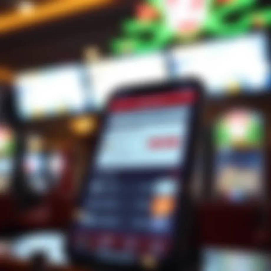 User interface of the Foxwoods Sports Betting App showcasing betting options