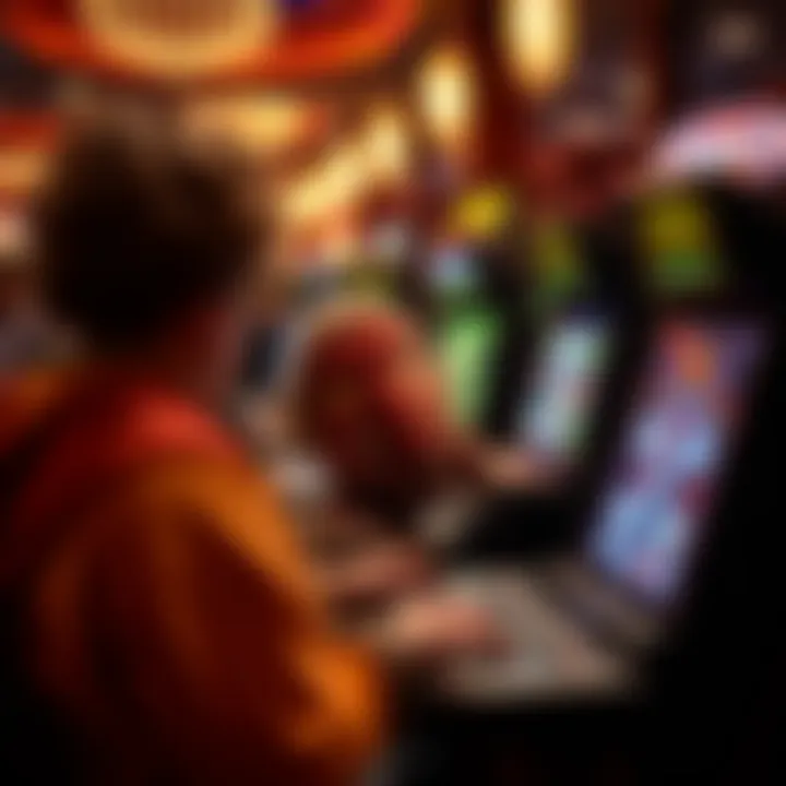 A dynamic portrayal of players enjoying a free online Keno game session