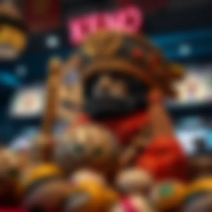 An engaging illustration depicting Keno game strategies with ancient motifs