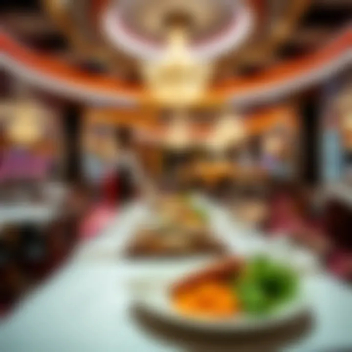 Gourmet Dining Experience at Hard Rock Casino Luxurious dining area within the casino featuring gourmet cuisine