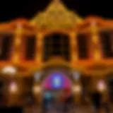 Luxurious view of the Imperial Palace Casino facade at night