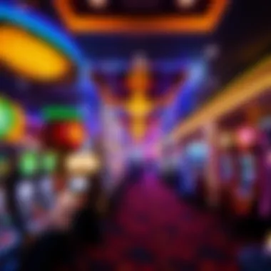 Vibrant Gaming Floor at the Imperial Palace Casino Exciting gaming floor filled with vibrant slot machines and tables
