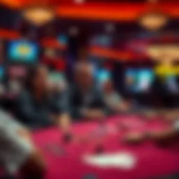 Exciting online poker table with players engaged