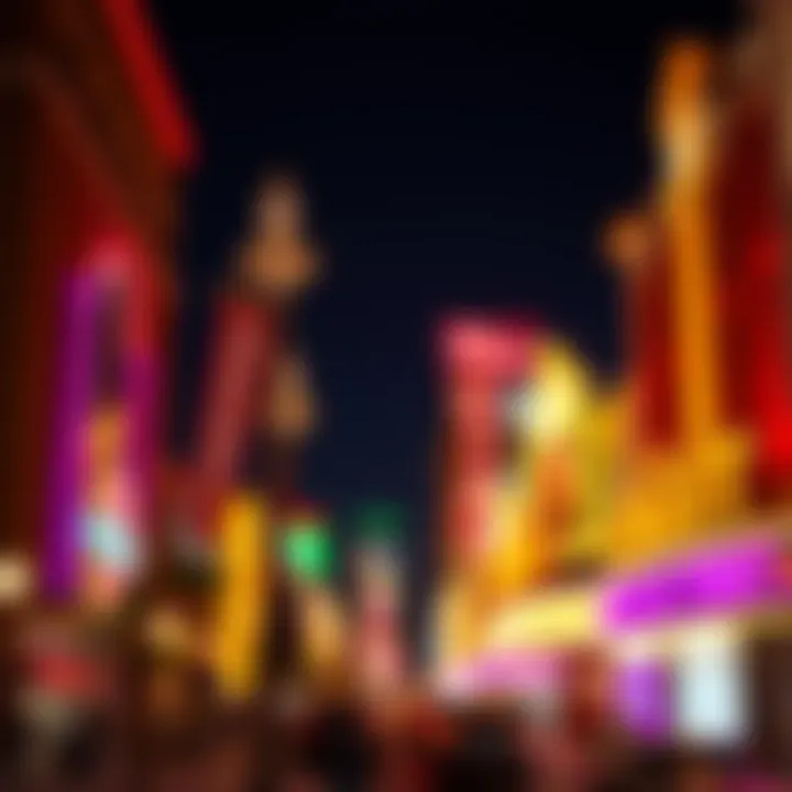 Neon Lights of Fremont Street The neon lights of Fremont Street reflecting the city's nightlife