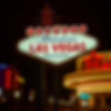 The iconic Welcome to Fabulous Las Vegas sign illuminated at night