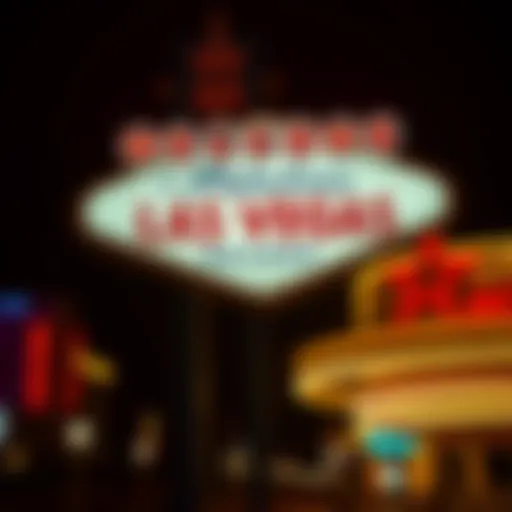 The iconic Welcome to Fabulous Las Vegas sign illuminated at night