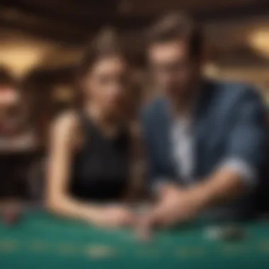 Calculating Odds at the Blackjack Table A focused player calculating odds at a blackjack table