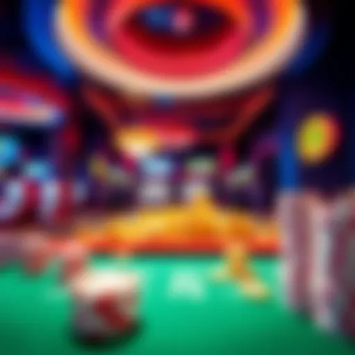 Immersive Virtual Casino Environment A captivating view of a virtual casino environment showcasing vibrant gameplay
