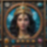 Visualization of the Queen of Atlantis slot machine interface