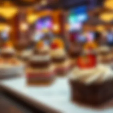 Delicious array of desserts