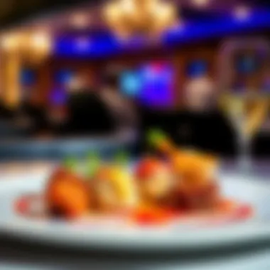 Artfully presented gourmet dish