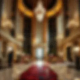 Luxurious hotel lobby showcasing Wynn's architectural style