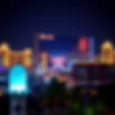 A Landmark in the Las Vegas Skyline Stunning exterior view of a Wynn hotel illuminating the Las Vegas skyline