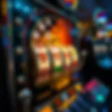 Intricate design of a casino slot machine