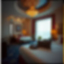 Luxurious guest room at the Aquarius Hotel Casino