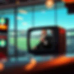 A vintage television showcasing Jimmy the Greek during a sports betting segment