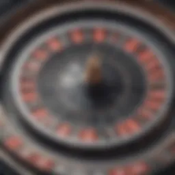 A detailed view of a double zero roulette wheel