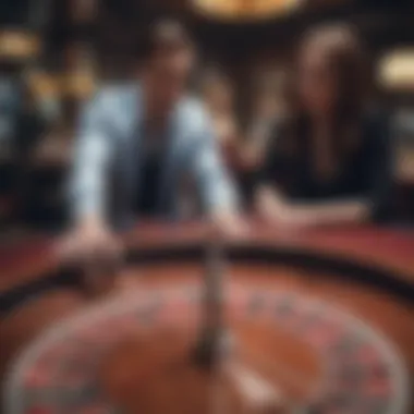 Engagement and Strategy in Gameplay Players engaging in a thrilling game of double zero roulette