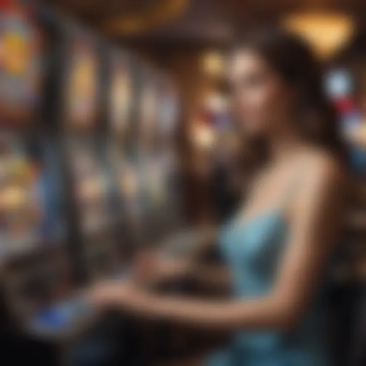 Player enjoying the Triple Diamond slot machine