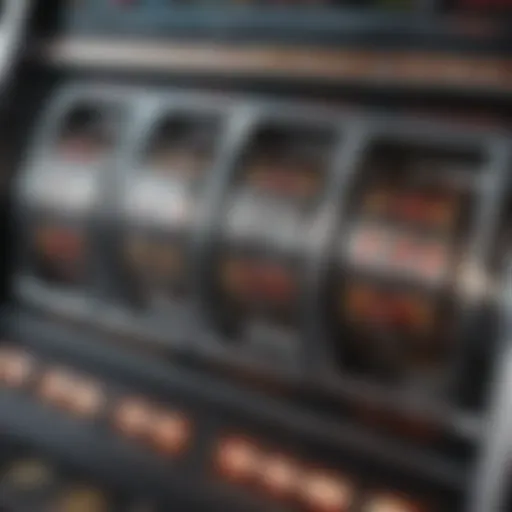 Close-up view of the Triple Diamond slot machine interface