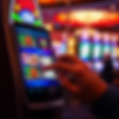 Exploring Gaming Options in the App User navigating through various gaming options within the app