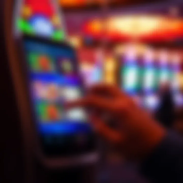 Exploring Gaming Options in the App User navigating through various gaming options within the app