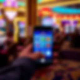 Showcasing the Tropicana Atlantic City app interface on a smartphone