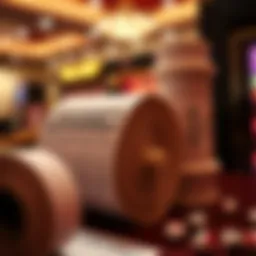 Detailed view of a lottery roll showcasing the array of tickets