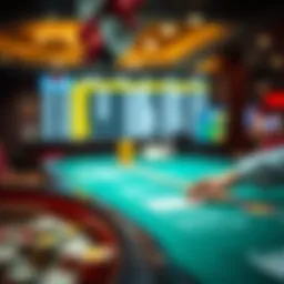 Conceptual illustration of betting spread mechanics