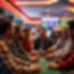 Diverse group of sports bettors engaged in discussion