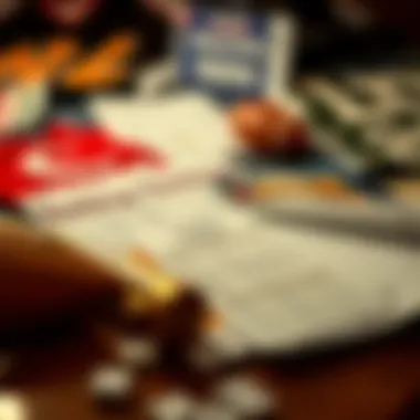 Sports Memorabilia and Betting Slips A collection of sports memorabilia and betting slips