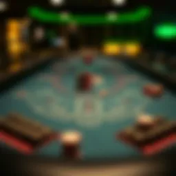 Visual representation of Mississippi Stud poker table layout