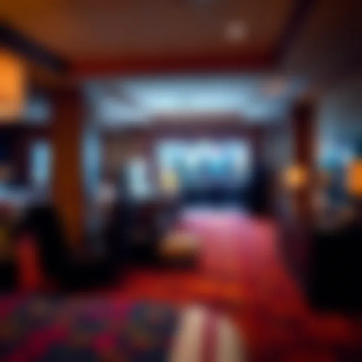 Gaming Area View from Room View of the gaming area from a well-appointed hotel room